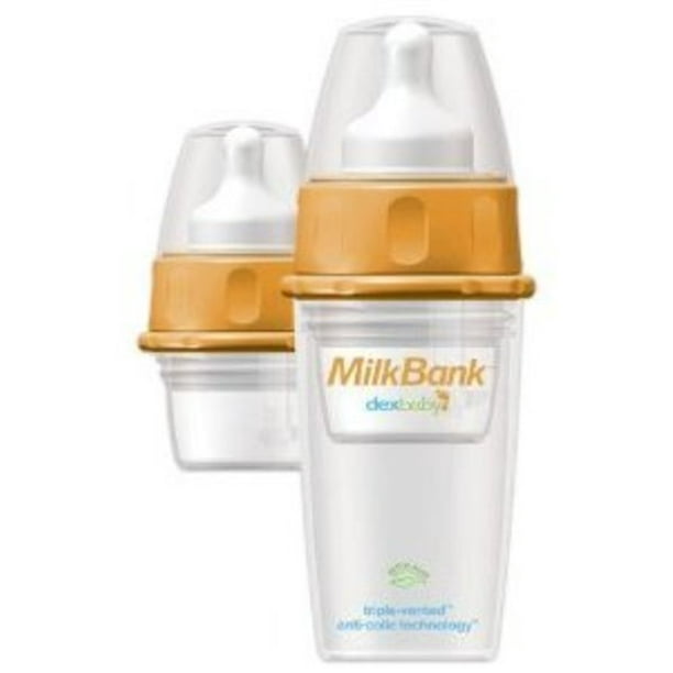 Dexbaby NEW MilkBank BPA Free Insulated Feeding Bottles 2.5 oz 2-Pack